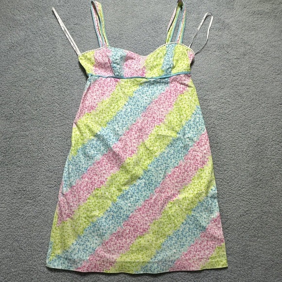 Lilly Pulitzer Women's Spaghetti Straps‎ Mini Dress Floral Multicolor Size 6 - Picture 1 of 6